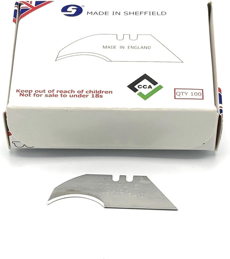 CCA Concave trimming knife blades x 100 - Image 1